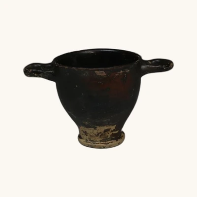 Ancient Greek Mycenaean Pottery Skyphos – 4th Century B.C. - vue 5