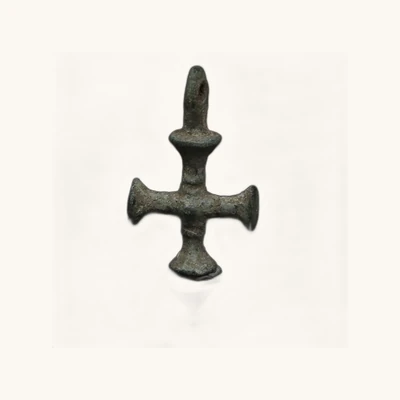 Byzantin – Pendentif en croix en bronze (VIIe – Xe siècle)- Avec Certificat d'Authenticité - vue 3