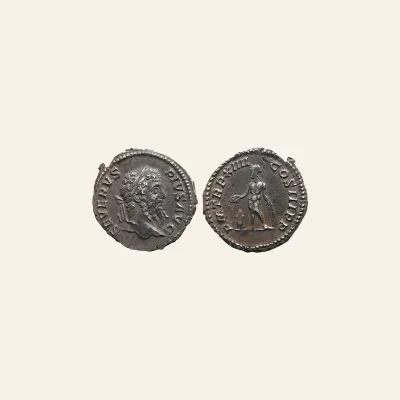 Reverse, of the denarius, for Septimius Severus. AD 193-211. AR Denarius (19mm, 3.23 g,). Rome AD 206., mint of Rome, 193-211