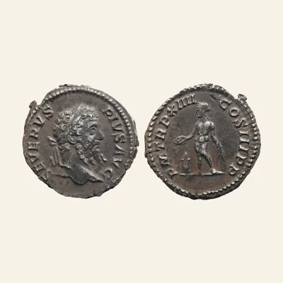 Reverse, of the denarius, for Septimius Severus. AD 193-211. AR Denarius (19mm, 3.23 g,). Rome AD 206., mint of Rome, 193-211