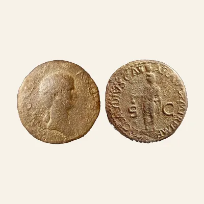 Antonia dupondius circa 41-50, Æ 13.40 g.