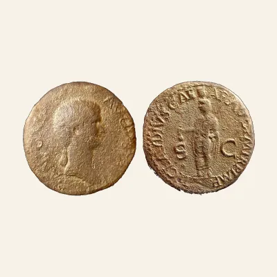 Antonia dupondius circa 41-50, Æ 13.40 g.
