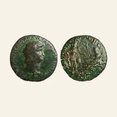 Nero augustus, 54 – 68 Sestertius, Lugdunum circa 65, Æ 21.89 g., 33 mm.