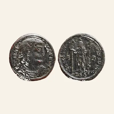 Avers, pour Vetranio (Usurper, 350), Maiorina, Thessalonica, 1 March - 25 December AD 350 AE RARE, RIC RIC 131