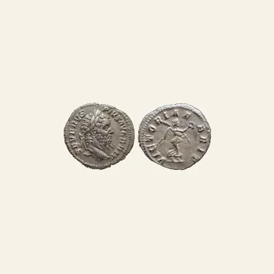 Reverse, of the denarius, for Septimius Severus. AD 193-211. AR Denarius (19mm, 3.50 g,). Rome AD 210-211., mint of Rome...