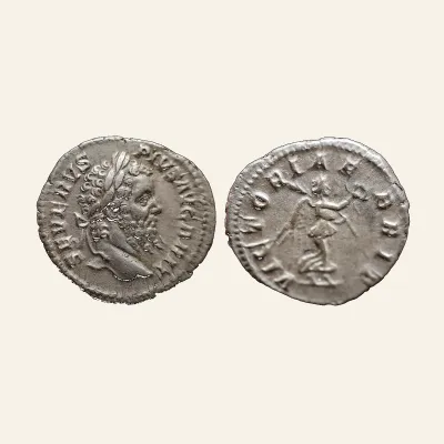 Reverse, of the denarius, for Septimius Severus. AD 193-211. AR Denarius (19mm, 3.50 g,). Rome AD 210-211., mint of Rome...