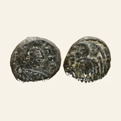 Avers, pour Vandals, Thrasamund Æ 10mm. Carthage, AD 496-523. RARE, atelier de Carthage, 496-523, RIC BMC Vandals pl