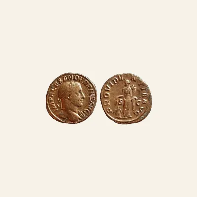 Reverse, of the sestertius, for Severus Alexander, 222–235 Æ Sestertius 231-235, 222–235