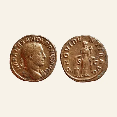 Reverse, of the sestertius, for Severus Alexander, 222–235 Æ Sestertius 231-235, 222–235
