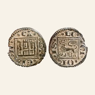 ALFONSO X (1252-1284). Pugesa / Obolus. (AE. 0.52g/13mm). RARE