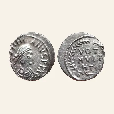 Justinian I. Siliqua (Silver, 1.17 g), Carthage, 533-537.