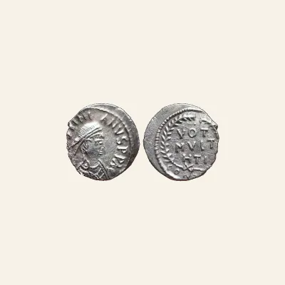 Justinian I. Siliqua (Silver, 1.17 g), Carthage, 533-537.