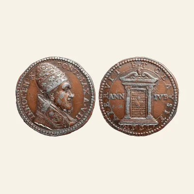 Avers, pour Rare 1650 Vatican Medal Innocent X Ann VII (AE 31mm, 20.5g)