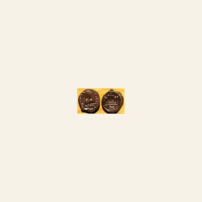 MAURICE TIBERIUS. 582-602 AD. AR Half Siliqua (0.92 gm). Carthage mint. RRR
