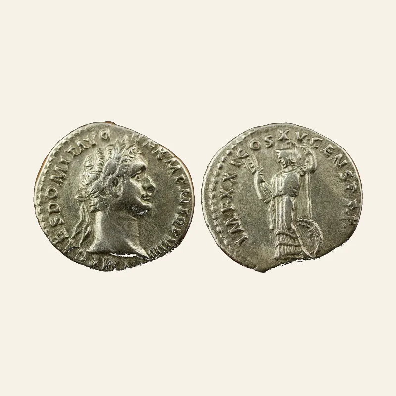 Domitian. 81 - 96 AD. Silver Denarius ( 19 mm, 3.45 g.). Rome mint, 90 AD.