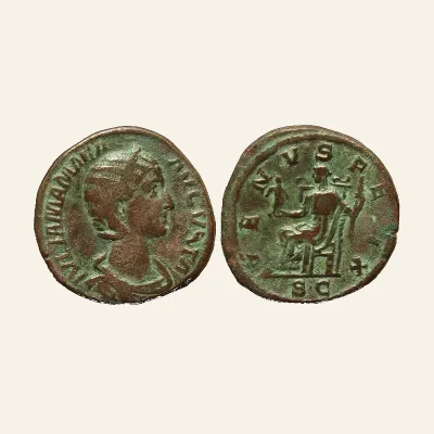 Julia Mamaea (mother of S. Alexander) Æ Sestertius. Rome, AD 224