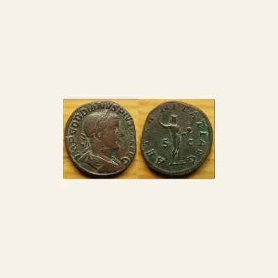 Gordian III Æ Sestertius. Rome, AD 240-244. AETERNITATI