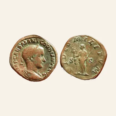 Gordian III, 238 – 244 Sestertius 238-239, Æ 21.96 g.