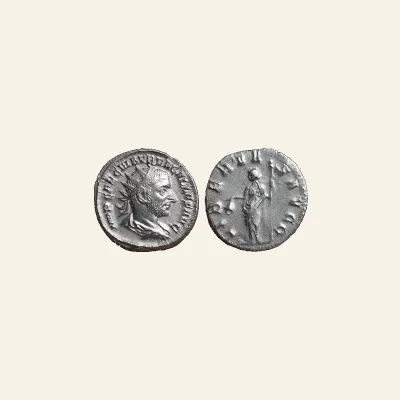 Reverse, of the antoninianus, for Trebonianus Gallus. Antoninianus. AR (4.06 g., 21 mm)