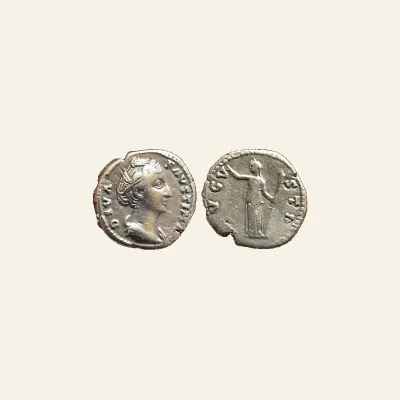 Diva Faustina I. Died A.D. 140/1. AR denarius (18 mm, 3.61 g,).