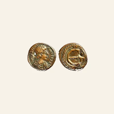 Justinian I. 527-565. Æ Pentanummium (15mm, 2.20 g, 9h). Carthage. Struck 539-543.