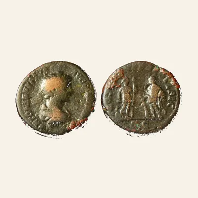 CARACALLA. 198-217 AD. Æ As (25mm, 11.16 gm). Struck 204 AD. RARE