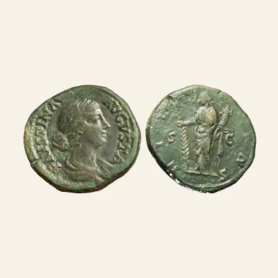 Faustina II, Sestertius, Rome, 161-176; Æ (25,39 g; 30 mm)
