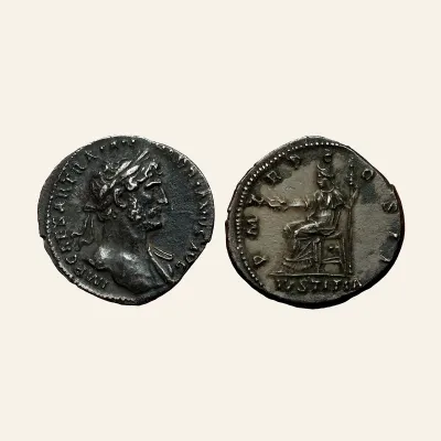 Hadrian, 117-138. Denarius (Silver, 3.12 g ), Rome 118.