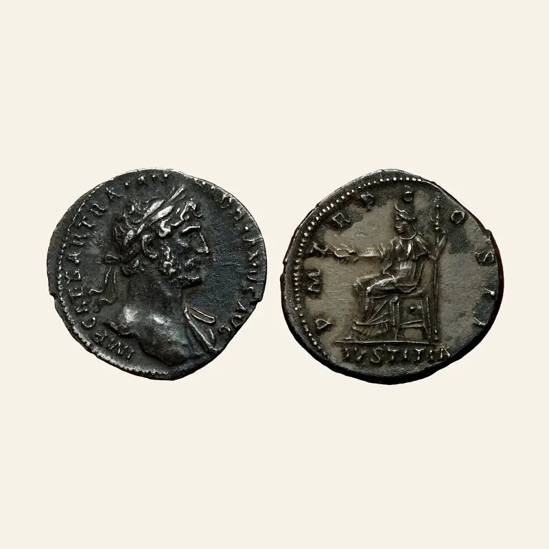 Hadrian, 117-138. Denarius (Silver, 3.12 g ), Rome 118.