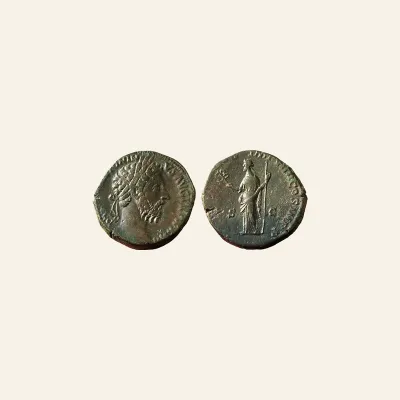 Marcus Aurelius AD 161-180. AE Sestertius Rome (28mm., 20,49g.)