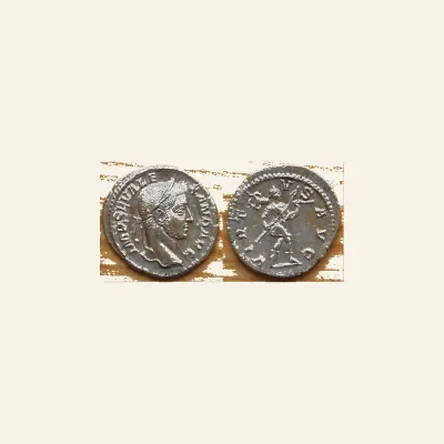 Reverse, of the denarius, for Severus Alexander, 222-235. AR Denarius, Rome, 228., mint of Rome, 222-235