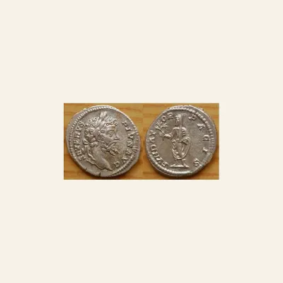 Reverse, of the denarius, for Septimius Severus. Denarius (Silver, 18 mm, 3.60 g,), Rome, 201-202., mint of Rome, 201-202