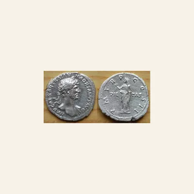 Hadrian, 117-138. Denarius (Silver, 19 mm, 3.34 g,), Rome, 118.