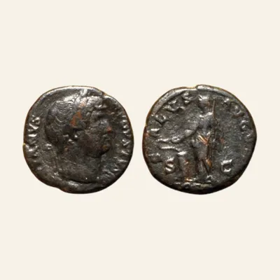 Hadrian Æ As. Rome, AD 124-128.