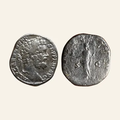 Avers, du sestertius, pour Septimius Severus, 193-211. AE Sestertius (31 mm, 21.95 g,), Rome, 193., atelier de Rome...