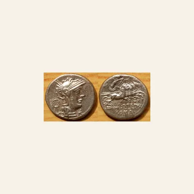 L. Opimius, (131 B.C.), silver denarius, Rome Mint, (3.84 g),