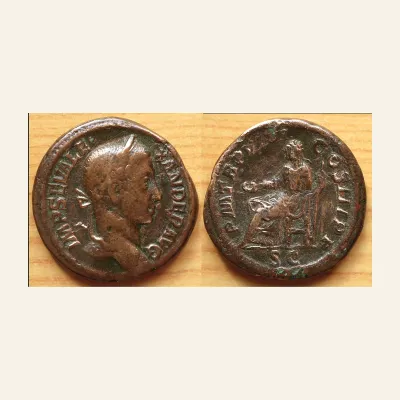 Obverse, of the as, for Severus Alexander (222-235), as, Rome, AD 230, AE (g 12,02 mm 25),, mint of Rome, 222-235
