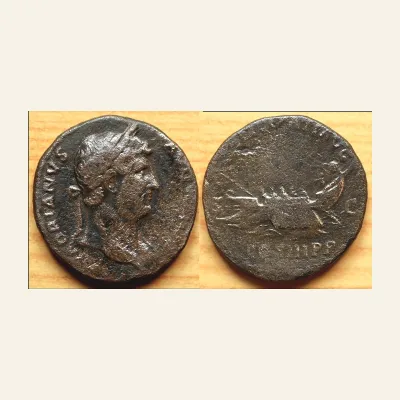 Hadrian. A.D. 117-138. AE as (26 mm, 10.23 g,). Rome A.D. 134-138.