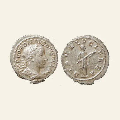 Gordian III (AD 238-244). AR denarius (19mm, 3.71 gm, 12h). Rome, summer AD 241.