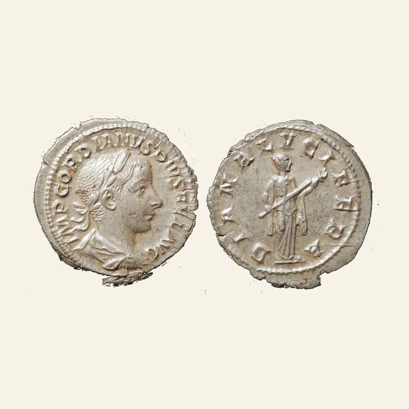 Gordian III (AD 238-244). AR denarius (19mm, 3.71 gm, 12h). Rome, summer AD 241.