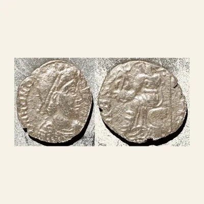 Avers, pour Vandals Honorius Gaiseric Silver Siliqua, Carthage after 439 - URBS ROMA, atelier de Carthage, RIC BMCV 6-9
