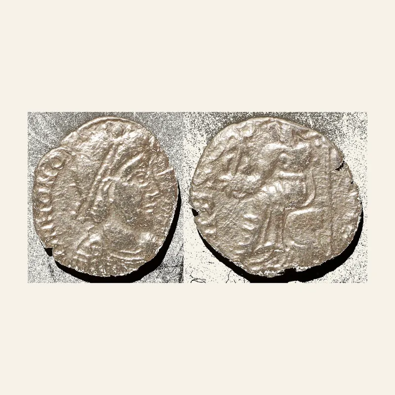Obverse, for Vandals Honorius Gaiseric Silver Siliqua, Carthage after 439 - URBS ROMA, mint of Carthage