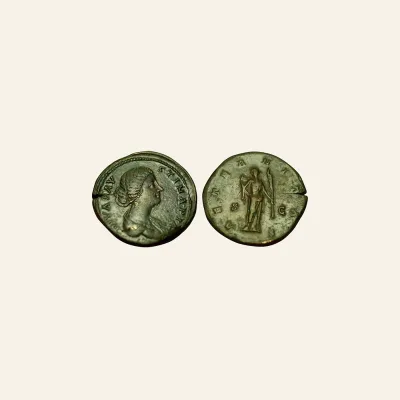 Diva Faustina II (died AD 175). AE Sestertius. Rome.