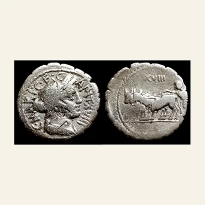 C. Marius C.f. Capito (ca. 81 BC) AR serratus denarius (19mm; 3.5g). Rome.