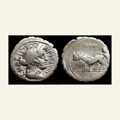 C. Marius C.f. Capito (ca. 81 BC) AR serratus denarius (19mm; 3.5g). Rome.