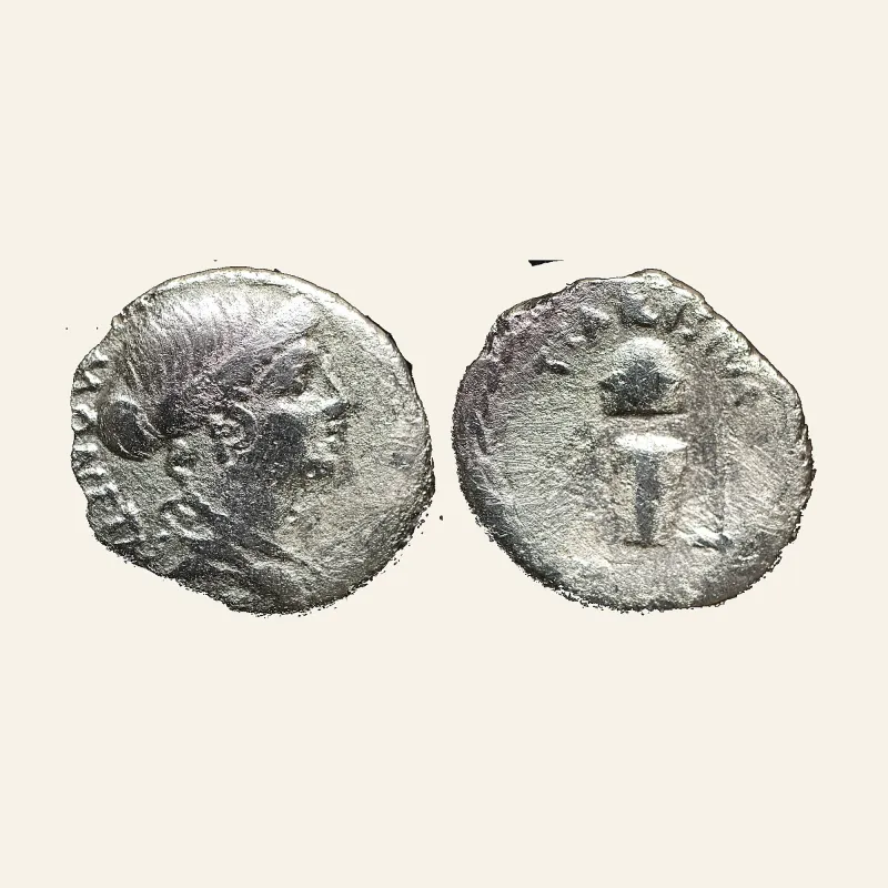Avers, du denarius, pour T. Carisius. Denarius 46, AR 3.49 g., RIC Sear Imperators 70