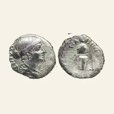 Revers, du denarius, pour T. Carisius. Denarius 46, AR 3.49 g., RIC Sear Imperators 70