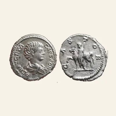 Geta as Caesar (AD 198-209). AR denarius (3.46 gm). Rome, AD 199-204.