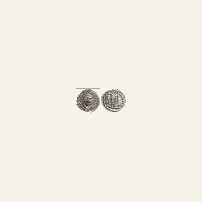 Diadumenian as Caesar (AD 217-218). AR denarius. Rome, AD 217.