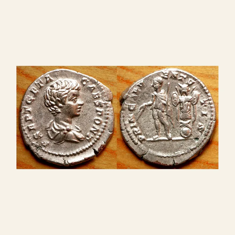 Geta caesar, 198–209 Denarius 200-202, AR 19 mm, 3.20 g.